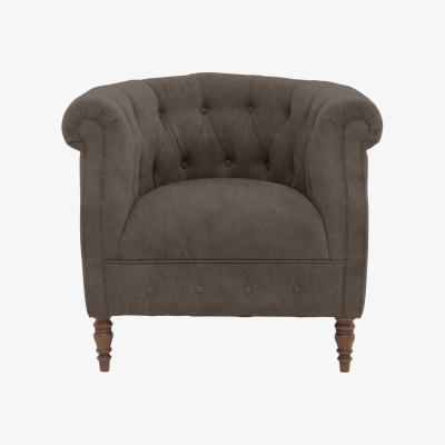 Furniture Village Alexander and James - Chesterfield Collection Calvin Fabric Chair - Discovery - Dark Feet