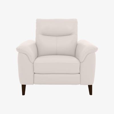 Furniture Village Morgan NC Leather Armchair - Cotton