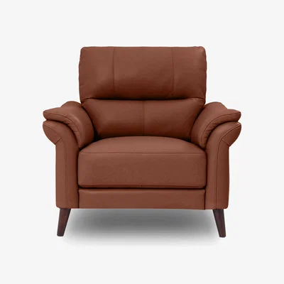 Furniture Village Winner NC Leather Armchair - Butterscotch
