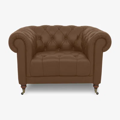Furniture Village Columbus Leather Armchair with Castors