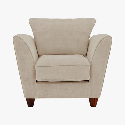 Furniture Village Tangier Fabric Armchair - Beige - By Furniture Village
