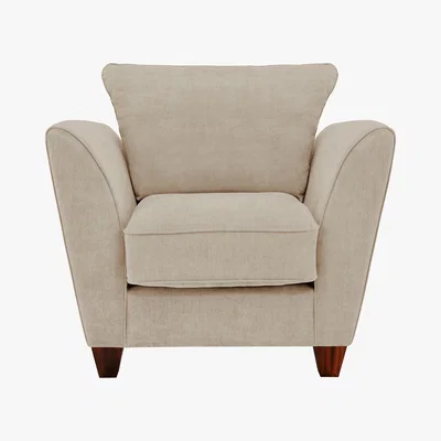 Furniture Village Tangier Fabric Armchair - Beige - By Furniture Village
