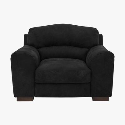 Furniture Village Castella Leather Armchair - Black - By Furniture Village