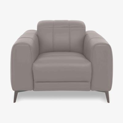Furniture Village Ezra Leather Chair - New Grey