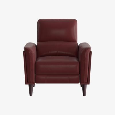 Furniture Village Compact Collection Klein BV Leather Power Recliner Chair with Telescopic Headrest - BV Deep Red