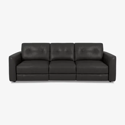 Furniture Village World of Leather - Drift 3 Seater Leather Power Glider Sofa - Shale Grey - Sofas and Armchairs - In Time for Christmas