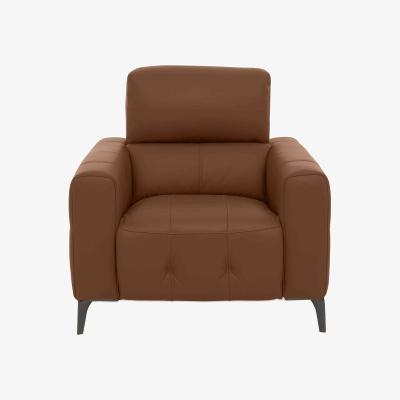 Furniture Village New York Leather Chair - Warm Brown