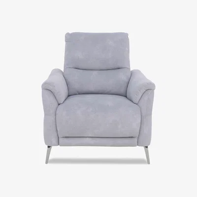 Furniture Village Daytona Fabric Power Recliner Chair with Bluetooth Speaker - Dexter Smoke