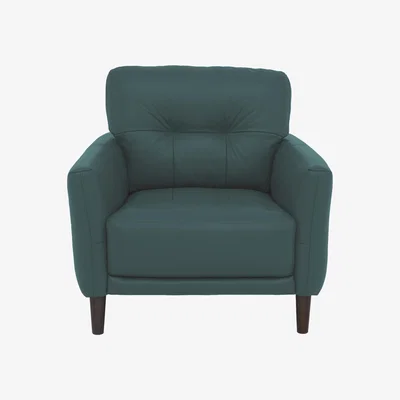 Furniture Village Uno NC Leather Chair - NC Lake Green
