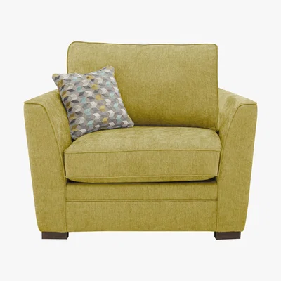 Furniture Village The Delight Fabric Armchair - Green - By Furniture Village