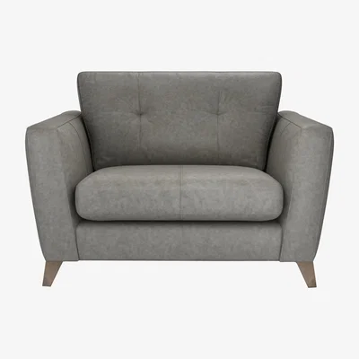Furniture Village The Lounge Co. - Hermione Leather Snuggler - Grey