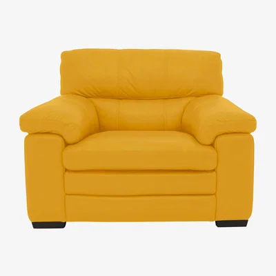Furniture Village Cozee Leather Armchair - Yellow- World of Leather