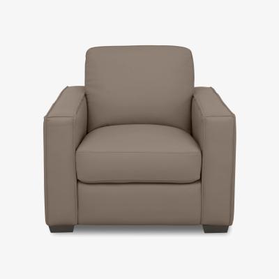 Furniture Village Parma Leather Armchair - Fawn