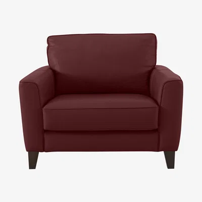 Furniture Village Brondby Leather Cuddle Chair - Red- World of Leather