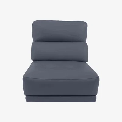 Furniture Village Adama NC Leather Armless Unit - NC Ocean Blue