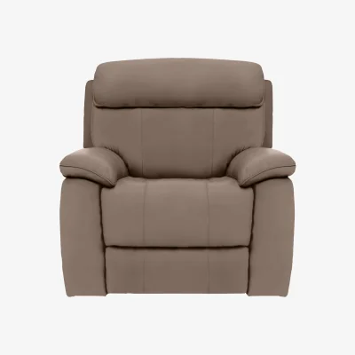 Furniture Village Moreno Leather Armchair - Fawn