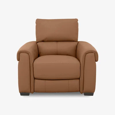 Furniture Village Nixon NC Leather Chair - Pecan Brown