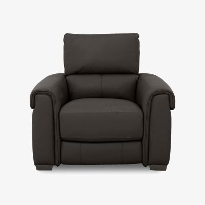 Furniture Village Nixon BV Leather Chair - Dark Chocolate