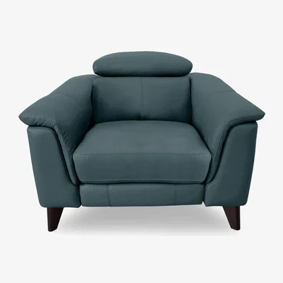Furniture Village Wade NC Leather Chair - NC Lake Green