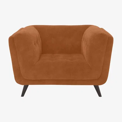 Furniture Village Rene Fabric Armchair - Dexter Pumpkin