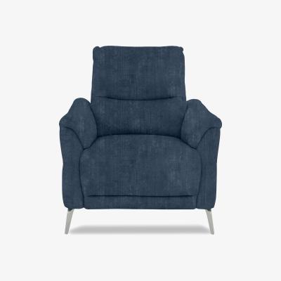 Furniture Village Daytona Fabric Power Recliner Chair with Bluetooth Speaker - Heritage Airforce