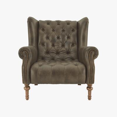 Furniture Village Alexander and James - New England Windham Leather Armchair
