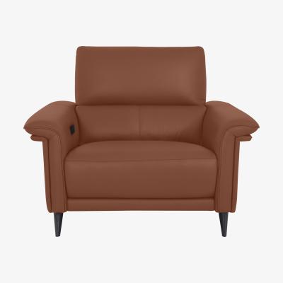 Furniture Village Domicil - Huxley Leather Power Recliner Chair with Telescopic Headrest - NN Cognac