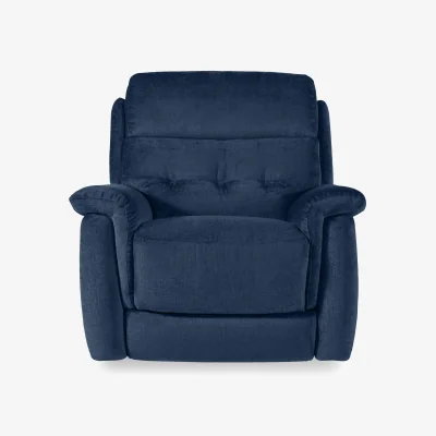 Furniture Village Springer Fabric Power Recliner Armchair - R330 Steel Blue