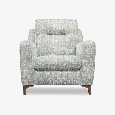 Furniture Village G Plan - Arlo Fabric Chair - Shore Oatmeal with Walnut Feet