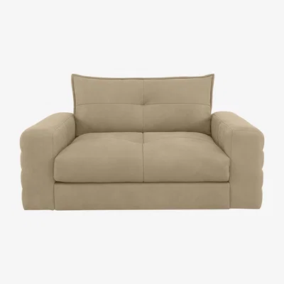 Furniture Village Boutique Brando Leather Snuggler - Grey