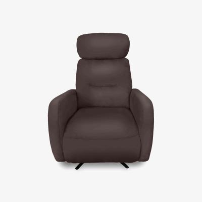 Furniture Village Designer Chair Collection Tokyo TO Leather Manual Recliner Swivel Chair - Cacao