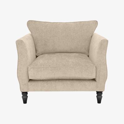 Furniture Village Boutique Chatterley Chair - Bolero Eggshell with Ebony Feet