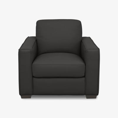 Furniture Village Parma Leather Armchair - Shale Grey
