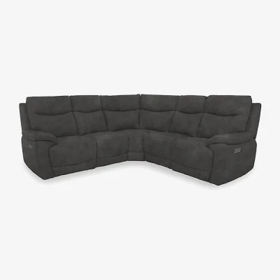 Furniture Village Sloane Fabric Large Power Recliner Corner Sofa - Dexter Shadow - Sofas and Armchairs