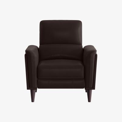 Furniture Village Compact Collection Klein HW Leather Chair - Expresso