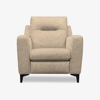 Furniture Village G Plan - Arlo Fabric Power Recliner Chair - Dapple Sparrow with Ebony Feet