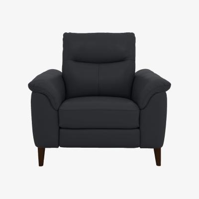 Furniture Village Morgan NC Leather Armchair - Lavender Grey