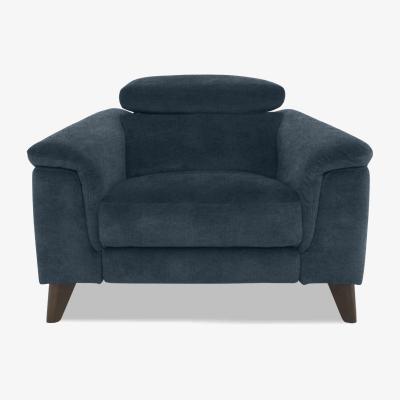 Furniture Village Wade Fabric Chair - Silverish Blue