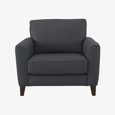 Furniture Village World of Leather - Brondby BV Leather Armchair - Shale Grey