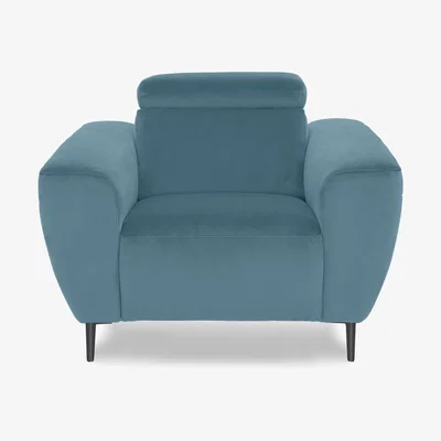 Furniture Village Nicoletti Italia - Milano Fabric Power Recliner Chair - Selma Turchese