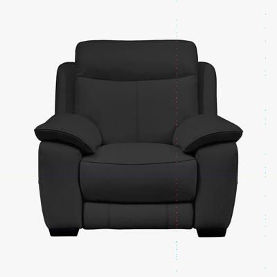 Furniture Village Starlight Express Leather Power Recliner Armchair - Black- World of Leather