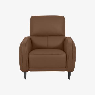 Furniture Village Domicil - Logan Leather Power Recliner Chair - NP Caramel