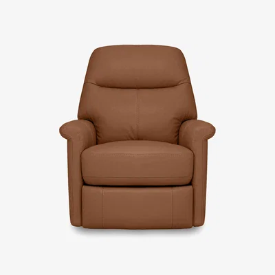 Furniture Village Compact Collection Lille NC Leather Chair - Pecan Brown