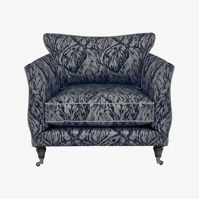 Furniture Village Boutique Chatterley Chair - Canopy Midnight with Ebony Castors
