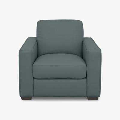 Furniture Village Parma Leather Armchair - NC Lake Green