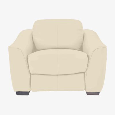 Furniture Village Xavier Leather Armchair - Frost