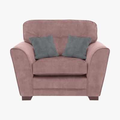Furniture Village Nelly Fabric Snuggler Armchair - Pink