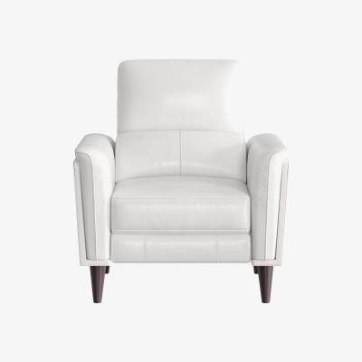 Furniture Village Compact Collection Klein BV Leather Power Recliner Chair with Telescopic Headrest - BV Star White