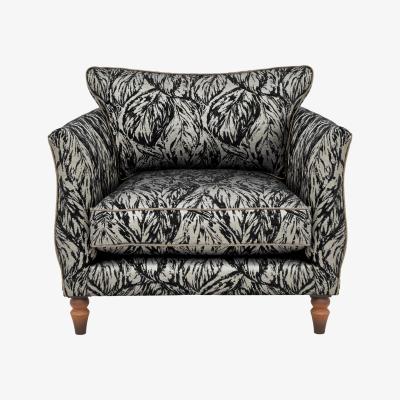 Furniture Village Boutique Chatterley Chair - Canopy Ebony with Walnut Feet