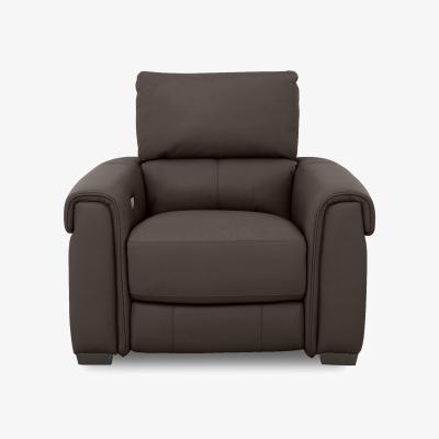 Furniture Village Nixon Leather Chair with Power Recliner - Cacao
